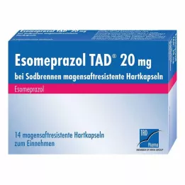 ESOMEPRAZOL TAD 20 mg mide yanması için msr.hard kapsül, 14 adet