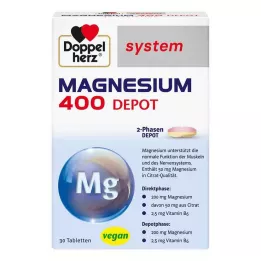 DOPPELHERZ Magnezyum 400 Depo Sistem Tabletleri, 30 Kapsül