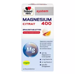 DOPPELHERZ Magnezyum 400 Sitrat sistem efervesan tabletler, 24 adet