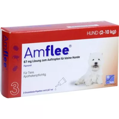 AMFLEE 2-10 kg arası küçük köpekler için 67 mg spot solüsyon, 3 adet