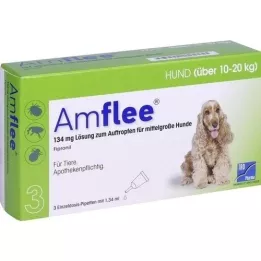 AMFLEE 10-20 kg orta boy köpekler için 134 mg spot solüsyon, 3 adet