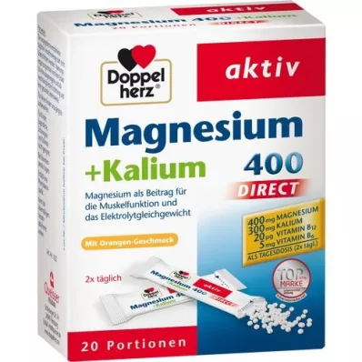 DOPPELHERZ Magnezyum+Potasyum DIRECT poşet, 20 adet