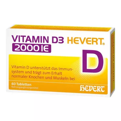 D3 Vitamini Hevert 2.000 IU tablet, 60 adet D3 Vitamini Hevert 2.000 IU tablet, 60 adet