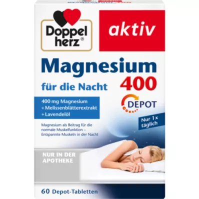 DOPPELHERZ Gece tabletleri için Magnezyum 400, 60 adet