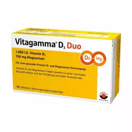 VITAGAMMA D3 Duo 1.000 I.E Vit.D3 150mg Magnes.NEM, 50 adet