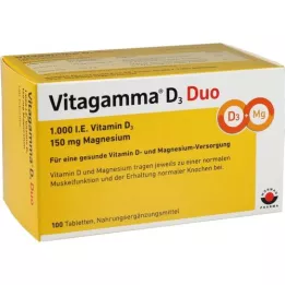 VITAGAMMA D3 Duo 1.000 I.E Vit.D3 150mg Magnes.NEM, 100 adet