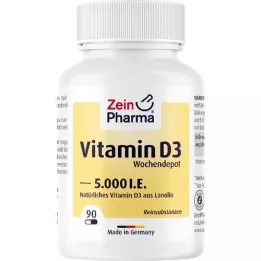 VITAMIN D3 5.000 I.U. haftalık depo kapsül, 90 adet