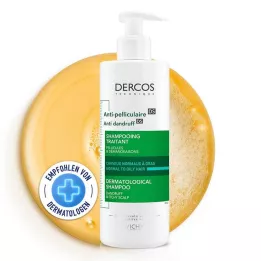 VICHY DERCOS Yağlı saç derisi için kepek önleyici şampuan, 390 ml