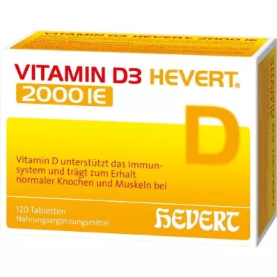 VITAMIN D3 HEVERT 2.000 I.U. tablet, 120 adet