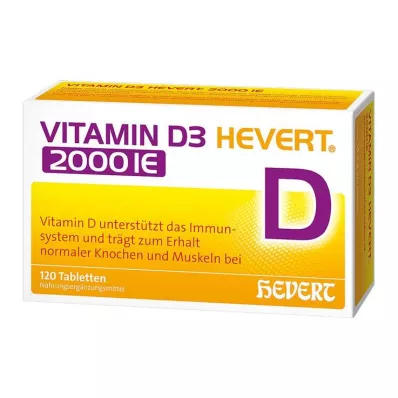 D3 Vitamini Hevert 2.000 IU tablet, 120 adet D3 Vitamini Hevert 2.000 IU tablet, 120 adet