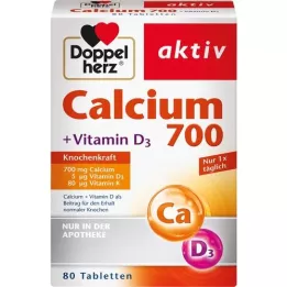 DOPPELHERZ Kalsiyum 700+D3 Vitamini Tabletleri, 80 Kapsül
