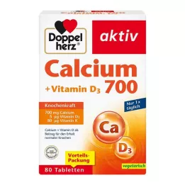 DOPPELHERZ Kalsiyum 700+D3 Vitamini Tabletleri, 80 Kapsül