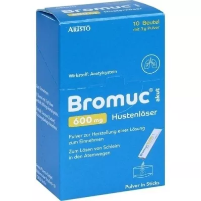 BROMUC akut 600 mg öksürük kesici plv.oral kullanım için, 10 adet