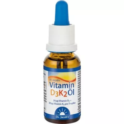 VITAMIN D3K2 yağı Dr Jacobs damlası, 20 ml