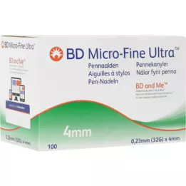 BD MICRO-FINE ULTRA Kalem iğneleri 0,23x4 mm, 100 adet