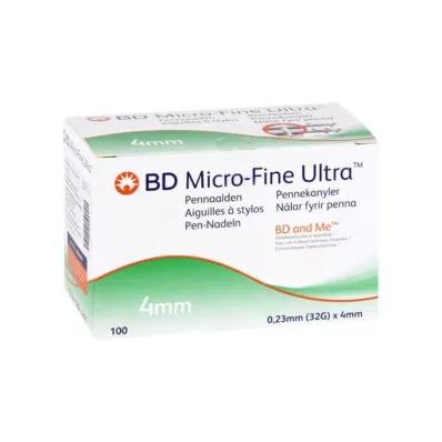 BD Micro-Fine Ultra Pen iğneleri 0,23x4 mm, 100 adet BD Micro-Fine Ultra Pen iğneleri 0,23x4 mm, 100 adet