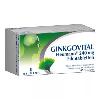 GINKGOVITAL Heumann 240 mg film kaplı tablet, 80 adet GINKGOVITAL Heumann 240 mg film kaplı tablet, 80 adet