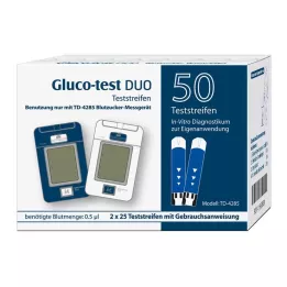 GLUCO TEST DUO Test şeritleri, 50 adet