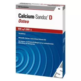 CALCIUM SANDOZ D Osteo 500 mg/1.000 I.U. çiğneme tableti, 120 adet