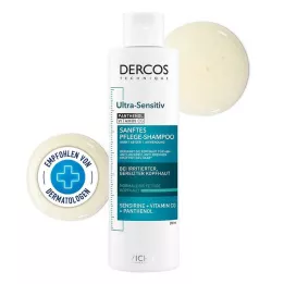 VICHY DERCOS Yağlı saç derisi için ultra hassas şampuan, 200 ml