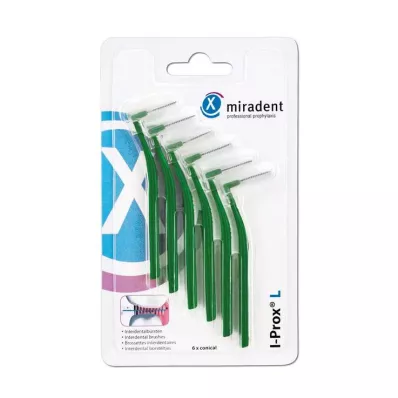 Miradent arayüz fırçası I-Prox L 0,7 mm yeşil, 6 adet Miradent arayüz fırçası I-Prox L 0,7 mm yeşil, 6 adet