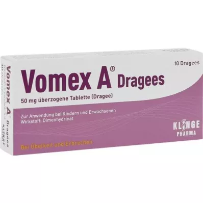 VOMEX A Draje 50 mg kaplı tablet, 10 adet