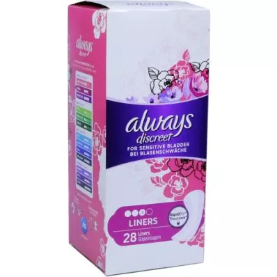 ALWAYS discreet incontinence liner külot astarları, 28 adet