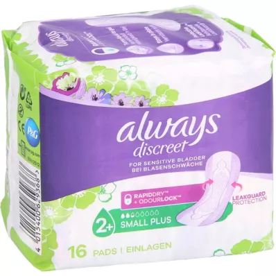 ALWAYS discreet incontinence single small plus, 16 adet