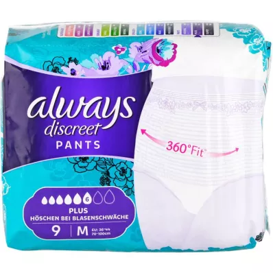 ALWAYS Gizli İnkontinans Pantolonu artı M, 9 adet