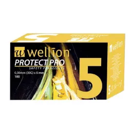 WELLION PROTECT PRO Güvenlik Kalem İğneleri 30 G 5 mm, 100 adet