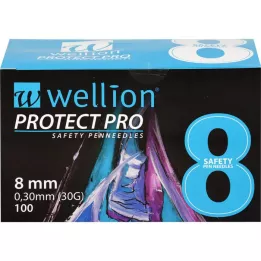 WELLION PROTECT PRO Güvenlik Kalem İğneleri 30 G 8 mm, 100 adet