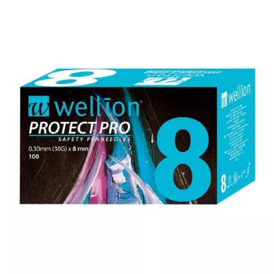 Wellion Koruma Pro Güvenlik Kalem İğnesi 30 G 8 mm, 100 adet
