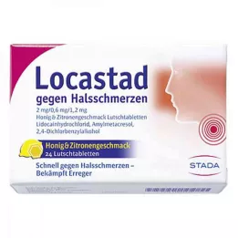 LOCASTAD Boğaz ağrısına karşı Bal-Limon Lut.-T., 24 adet