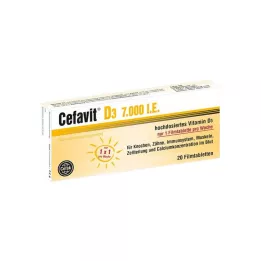 CEFAVIT D3 7.000 I.U. film kaplı tabletler, 20 adet