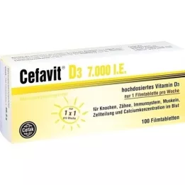 CEFAVIT D3 7.000 I.U. film kaplı tabletler, 100 adet