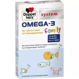 DOPPELHERZ Omega-3 Gel-Tabs aile sistemi, 60 adet