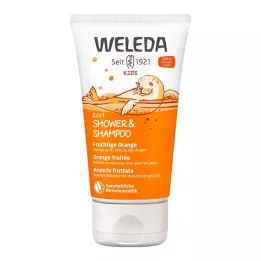 WELEDA Kids 2in1 Shower &amp; Meyveli Portakal Şampuanı, 150 ml