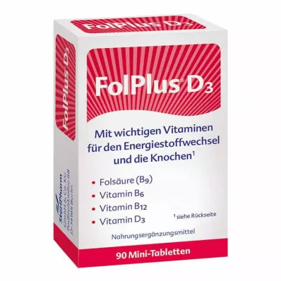 Folplus + D3 tabletler, 90 adet