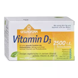 GESUNDFORM Vitamin D3 2.500 I.U. Vega-Caps, 100 adet