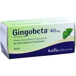 GINGOBETA 40 mg film kaplı tablet, 60 adet