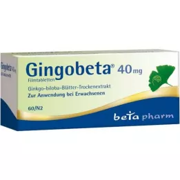 Gingobeta 40 mg film kaplı tablet, 60 adet