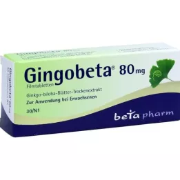 GINGOBETA 80 mg film kaplı tabletler, 30 adet