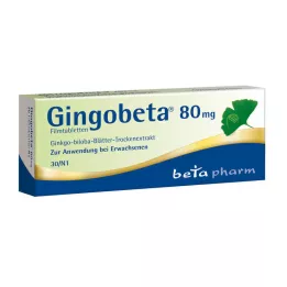 Gingobeta 80 mg film kaplı tablet, 30 adet
