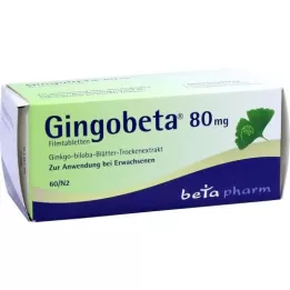 GINGOBETA 80 mg film kaplı tablet, 60 adet