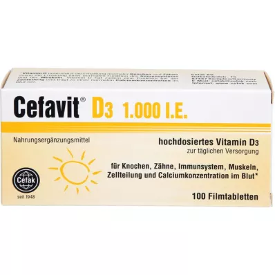 CEFAVIT D3 1.000 I.U. film kaplı tablet, 100 adet