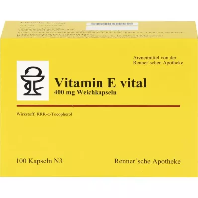 VITAMIN E VITAL 400 mg Rennersche Apotheke Weichk., 100 adet