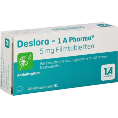 DESLORA-1A Pharma 5 mg film kaplı tablet, 20 adet