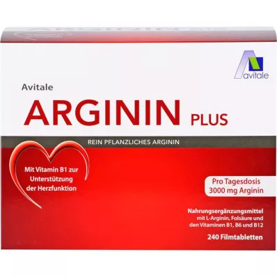 ARGININ PLUS Vitamin B1+B6+B12+folik asit film kaplı tabletler, 240 adet