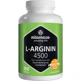 L-ARGININ HOCHDOSIERT 4.500 mg kapsül, 360 adet