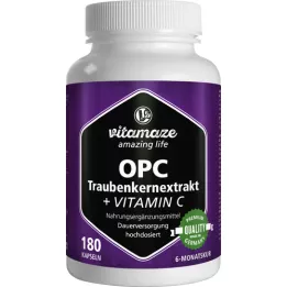 OPC TRAUBENKERNEXTRAKT yüksek doz + C vitamini kapsülleri, 180 adet